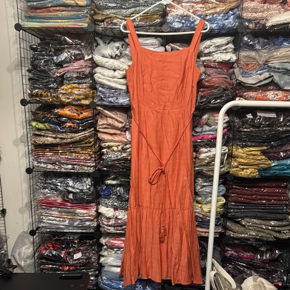 Taylor Dresses & Skirts - Taylor Orange Sleeveless Maxi Sundress